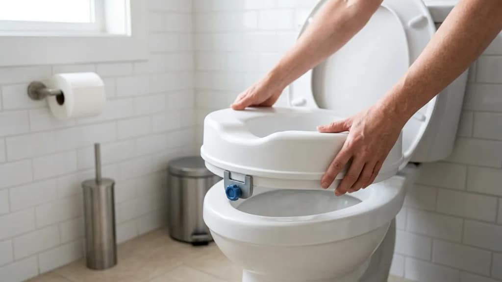 how to install a raised toilet seat step by step placement